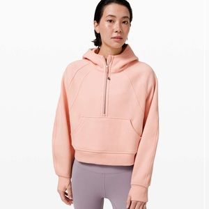 Lululemon Scuba Oversized Half-Zip Hoodie Pullover M/L Medium Large Pink Mist